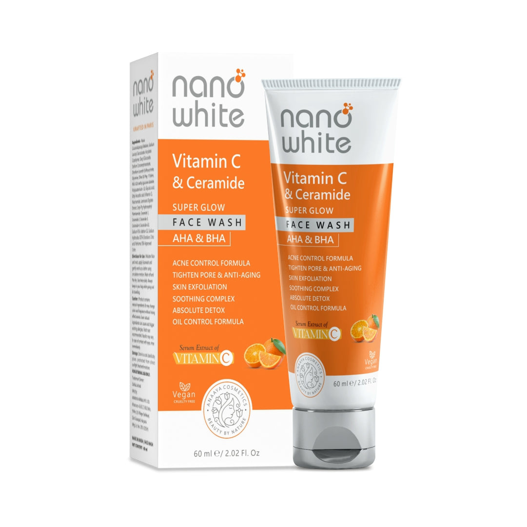 Nano White Ubtan Tan Remover |Turmeric Saffron Rice Water | Repair Sun Damage | Even Tone Complexion | Reduce Spot |Improve Texture Glow Face wash 60 ml (Pack of 2)