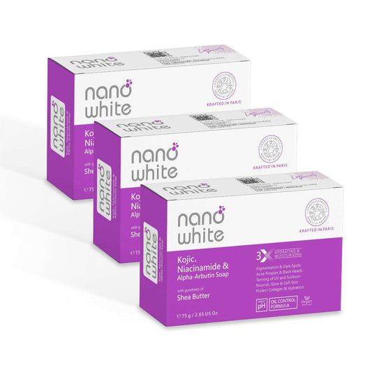 Nano White Kojic, Niacinamide & Alpha Arbutin Soap (Pack of 3)